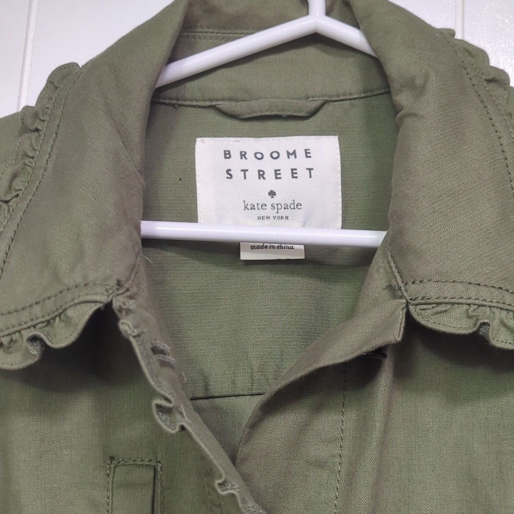 EUC Kate Spade Olive Military Jacket - Picture 4 of 7